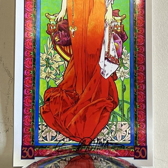 MINT/NM Widespread Panic 30th Anniversary Art Handbill Signed Bob Masse, 7” x 3” - Picture 3 of 4